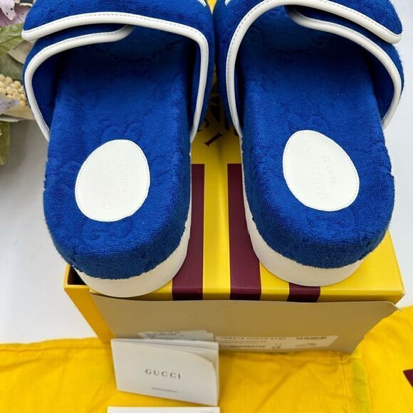 Men’s Gucci, X Adidas, GG monogram sandals size 11 made in Italy main image 5